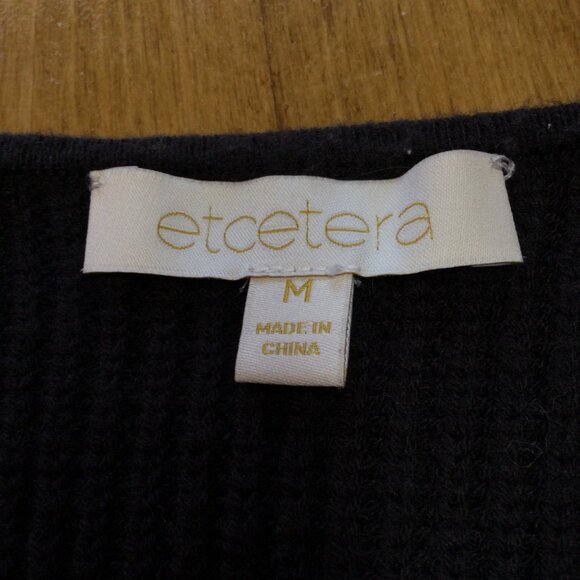 Etcetera Faux Fur & Knit Sleeveless Vest Brown Black Striped Size M Fall - Picture 4 of 8